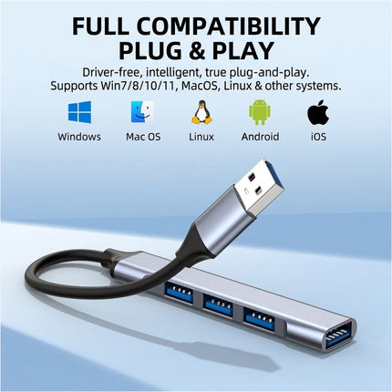 USB Type C USB Extender 3.0 2.0 Multi Port Hub 4 Port MacBook Windows Extension