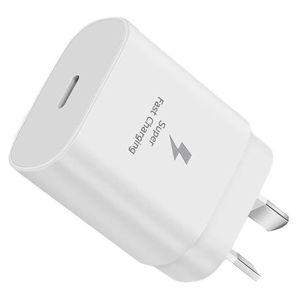 White 25W Super Fast Samsung Phone Charger S25 Adapter