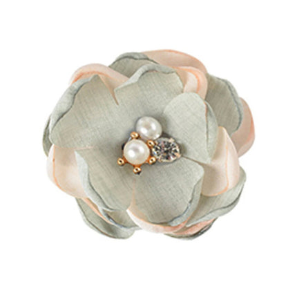 2 Pcs Pearl-Grey Toddlers Hair Accessories Hairpins Girl Clips Bow Flowers