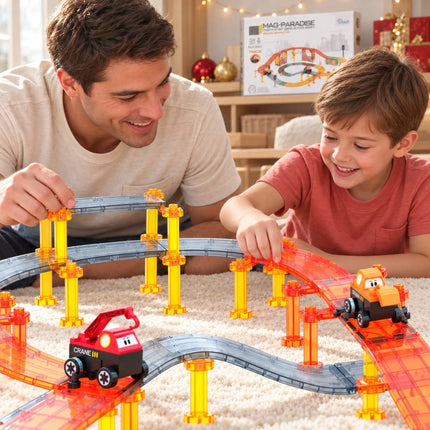 100 Pcs Magnetic Construction Track Tiles 3D Kids Education Toys Christmas Gift