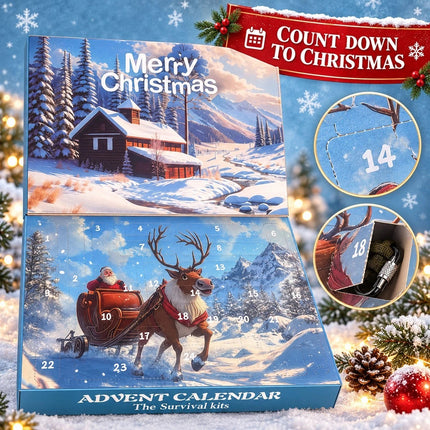2026 24 Day Survival Advent Calendar Christmas Gift for Men Camping Hiking
