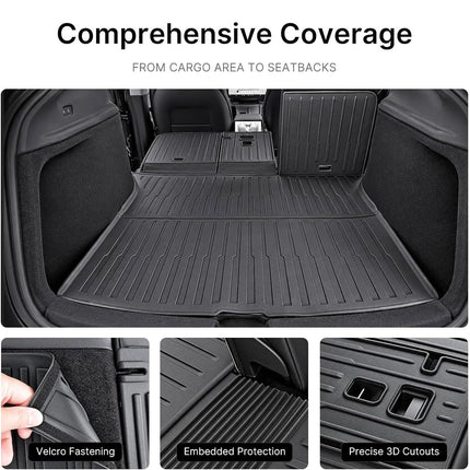 9Pcs TPE Floor 3D Mats for 2025 2026 2027 Tesla Model Y Juniper 5-Seater Mat