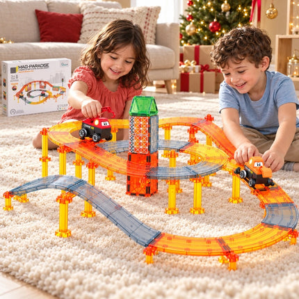 100 Pcs Magnetic Construction Track Tiles 3D Kids Education Toys Christmas Gift