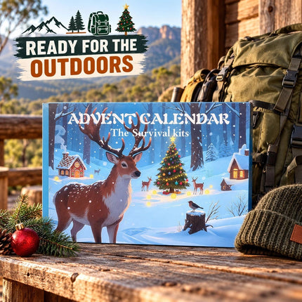 2026 24 Day Survival Advent Calendar Christmas Gift for Men Camping Hiking