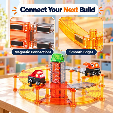 100 Pcs Magnetic Construction Track Tiles 3D Kids Education Toys Christmas Gift