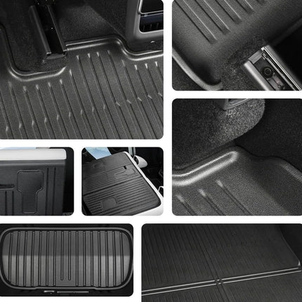 9Pcs TPE Floor 3D Mats for 2025 2026 2027 Tesla Model Y Juniper 5-Seater Mat