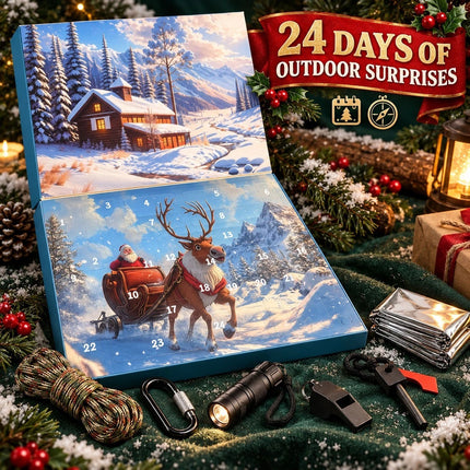 2026 24 Day Survival Advent Calendar Christmas Gift for Men Camping Hiking