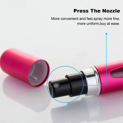 2Pcs Mini Perfume Atomizer Bottle 8ml Empty Small Spray Bottle for Travel Pink