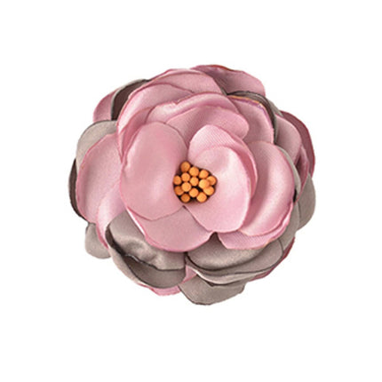 2 Pcs Rose-Grey Toddlers Hair Accessories Hairpins Girl Clips Bow Flowers