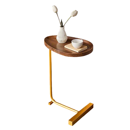 Bedside Sofa Side End Table Coffee Couch Tray Shaped Stand