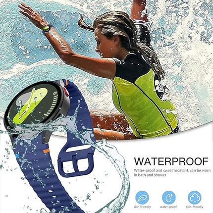 Midnight Blue For Samsung Galaxy Watch 7 6 5 4 FE 40mm 44mm Sport Silicone Watch Band Strap Au