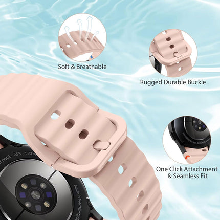 Pink For Samsung Galaxy Watch 7 6 5 4 FE 40mm 44mm Sport Silicone Watch Band Strap Au