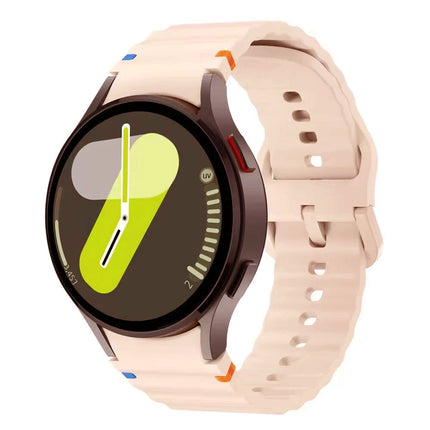 Pink For Samsung Galaxy Watch 7 6 5 4 FE 40mm 44mm Sport Silicone Watch Band Strap Au