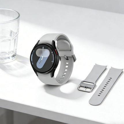 Samsung Galaxy Watch 7 4 5 6 Pro Classic 40 44 43 45 47 mm Silicone Replace Band Grey