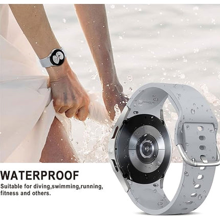 Samsung Galaxy Watch 7 4 5 6 Pro Classic 40 44 43 45 47 mm Silicone Replace Band Grey