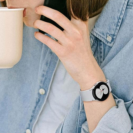 Samsung Galaxy Watch 7 4 5 6 Pro Classic 40 44 43 45 47 mm Silicone Replace Band Grey