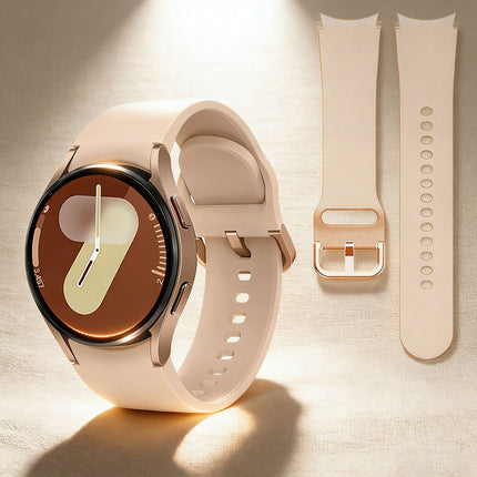 Samsung Galaxy Watch 7 4 5 6 Pro Classic 40 44 43 45 47 mm Silicone Replace Band Light Pink
