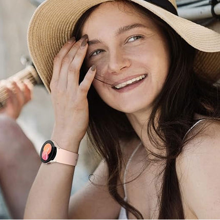 Samsung Galaxy Watch 7 4 5 6 Pro Classic 40 44 43 45 47 mm Silicone Replace Band Light Pink