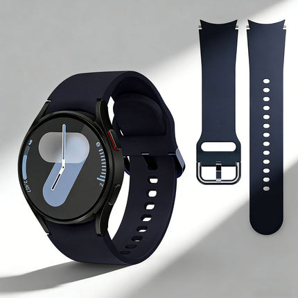 Samsung Galaxy Watch 7 4 5 6 Pro Classic 40 44 43 45 47 mm Silicone Replace Band Midnight Blue