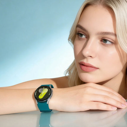 Samsung Galaxy Watch 7 4 5 6 Pro Classic 40 44 43 45 47 mm Silicone Replace Band Turquoise