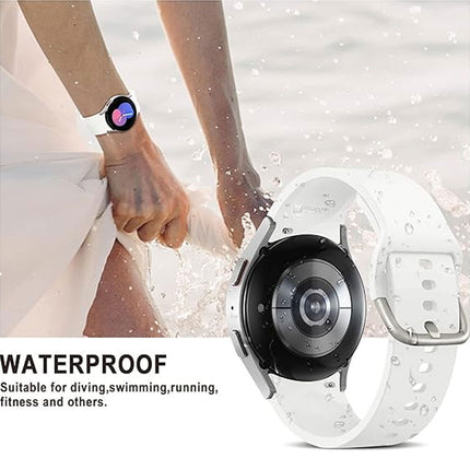 Samsung Galaxy Watch 7 4 5 6 Pro Classic 40 44 43 45 47 mm Silicone Replace Band White