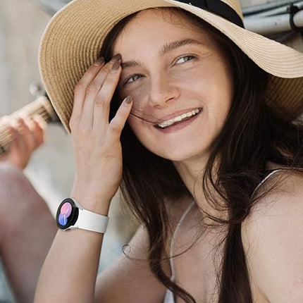 Samsung Galaxy Watch 7 4 5 6 Pro Classic 40 44 43 45 47 mm Silicone Replace Band White