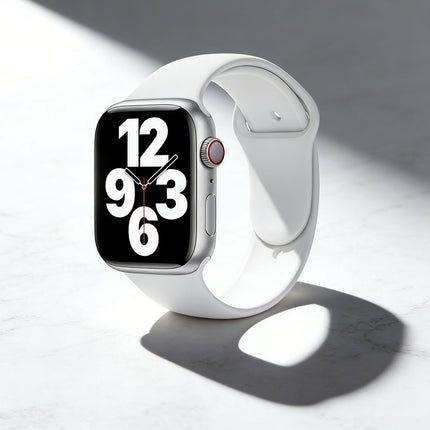 Silicone Sports Band For Apple Watch Series 2-7/SE 38mm 44mm White