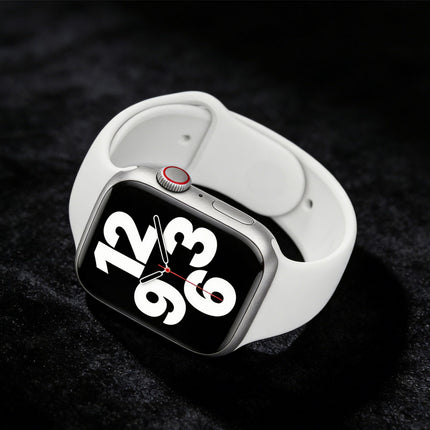 Silicone Sports Band For Apple Watch Series 2-7/SE 38mm 44mm White