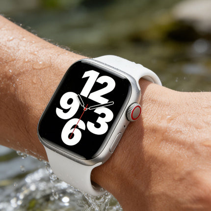 Silicone Sports Band For Apple Watch Series 2-7/SE 38mm 44mm White