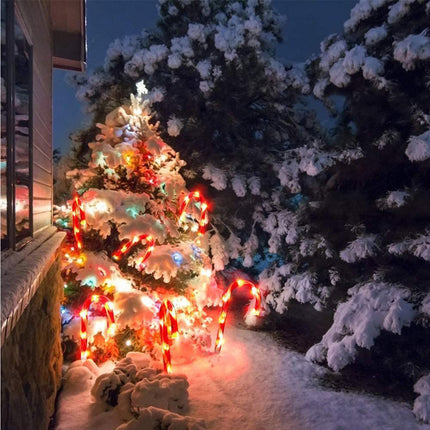 5 Packs Solar Powered LED Christmas Sugar Light Outdoor Garden Lamp Warm