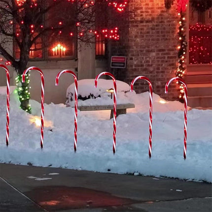 5 Packs Solar Powered LED Christmas Sugar Light Outdoor Garden Lamp Warm