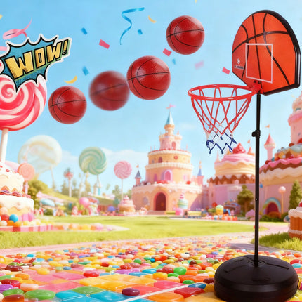 2 in 1 Kids Basketball Hoop Darts Dartboard Game Set Indoor Outdoor Sports Toys