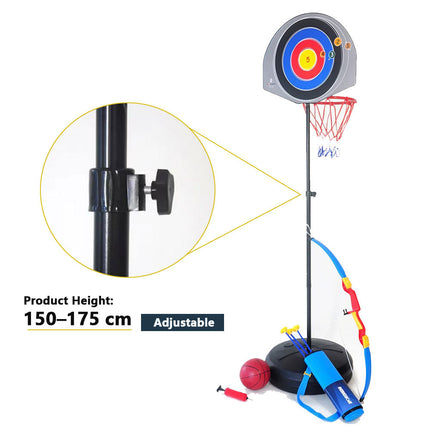 2 - in - 1 Kids Basketball Hoop and Archery Game Set Toys Gift Sport Center