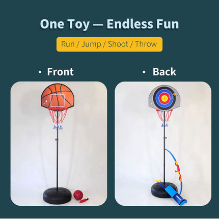 2 - in - 1 Kids Basketball Hoop and Archery Game Set Toys Gift Sport Center