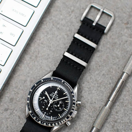 Breathable Watch Straps for NATO Style Wristwatches Band Black