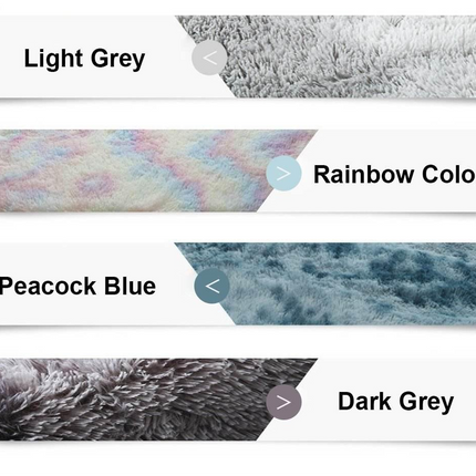 Light Grey 200cm x 230cm Soft Plush Floor Carpet Rug Mat Living Room Bedroom