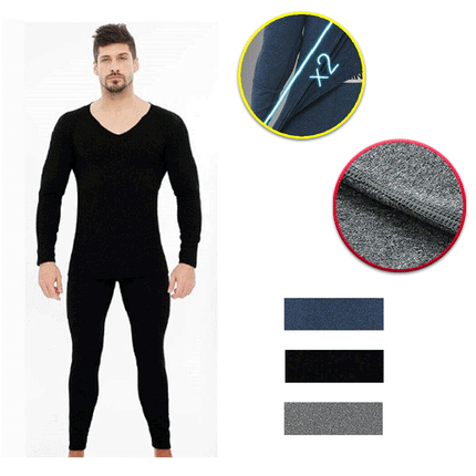 Men's Seamless Elastic Thermal Wear Set Inner Thermal Underwear Slim Fit Stretch