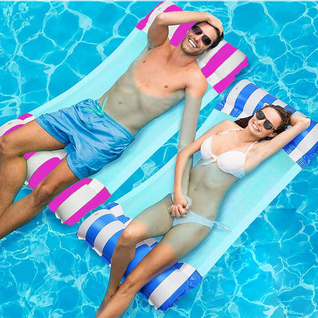 Inflatable Floating Water Hammock Float Pool Lounge Bed Sea Beach Swimming Chair