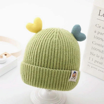 Warm Stretchy Baby Beanie Hat With Heart Horn Splendid&Co.