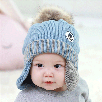 Warm Stretchy Baby Beanie Hat With Heart Horn Splendid&Co.