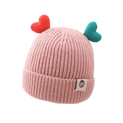 Warm Stretchy Baby Beanie Hat With Heart Horn Splendid&Co.