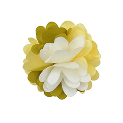 2 Pcs White-Yellow Toddlers Hair Accessories Hairpins Girl Clips Bow Flowers