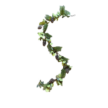 1.8M Christmas Garland Eucalyptus Pine Cone & Pine Needle Greenery Holiday Decor