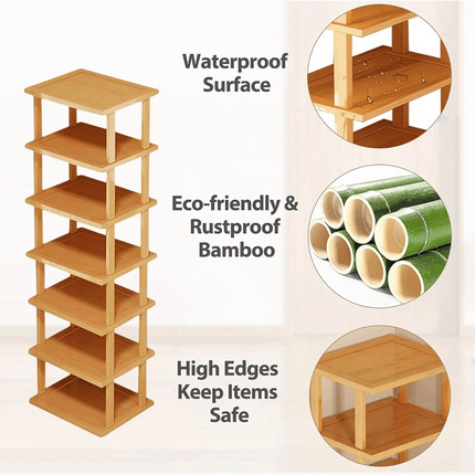 7 Layer Shoe Rack Multi Functional Household Shoe Storage Organizer Stand Unit