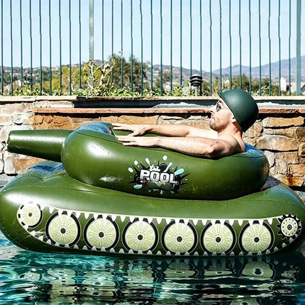 Pool Tank Float Adult Inflatable Swimming Game Toy Water blaster Holder 155 x 112 x 61cm
