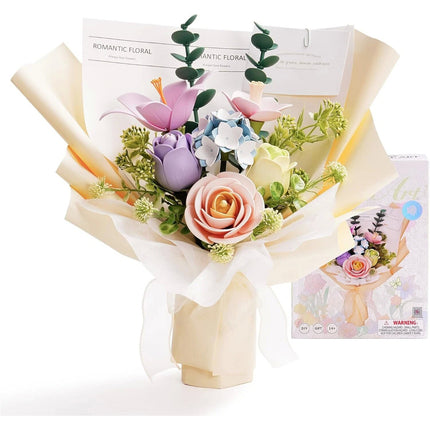 Spring Time Bouquet 3D Puzzle Flowers DIY 3D Building Model Kit Home Decor
