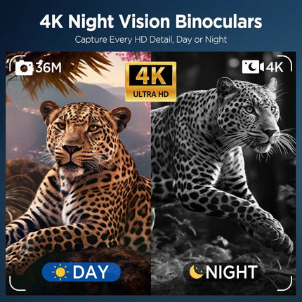 8X Zoom Digital Binoculars 4K Infrared Video Recording Night Vision Goggles AUU