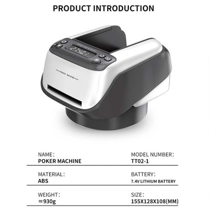 Automatic Card Shuffler and Dealer, 2 in 1 360° Rotating Card Shuffling+Dealing