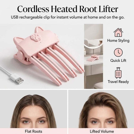 Cordless Rechargeable Root Volumizing Clip Portable Hair Fluffer Tool