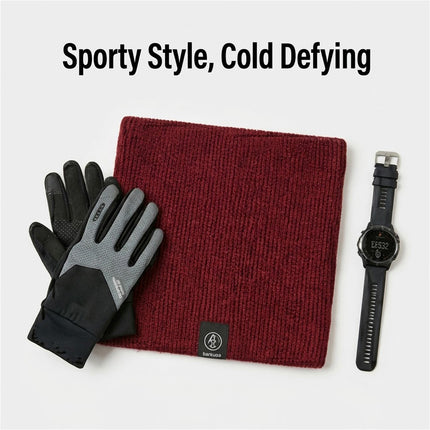 For Women Men Neck Warmer Tube Winter Knitted Scarf Thermal Warm Thicken Chunky Wine